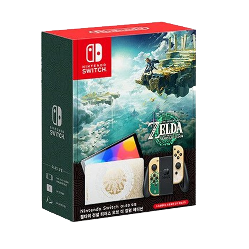 Switch OLED 본체 젤다의 전설 티어스 오브 더 킹덤 왕국의 눈물 에디션 S
